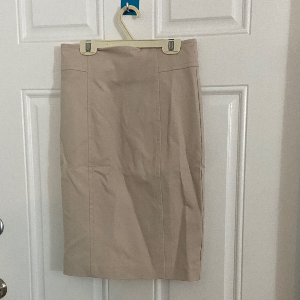 Ann Taylor Classic Beige Pencil Skirt